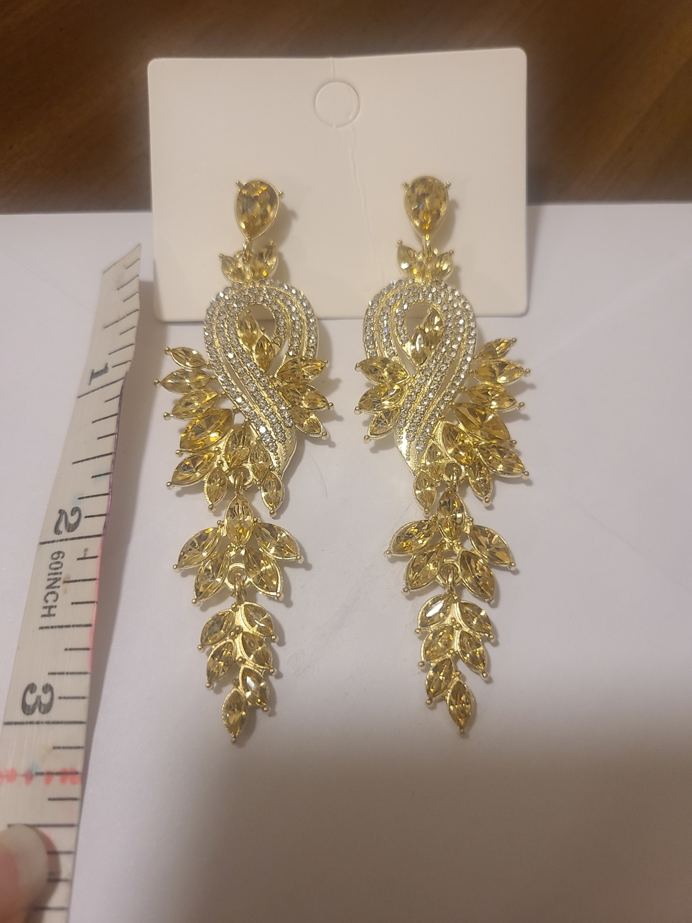 Gold Teardrop Leaf Drop Earrings - Women Jewelry